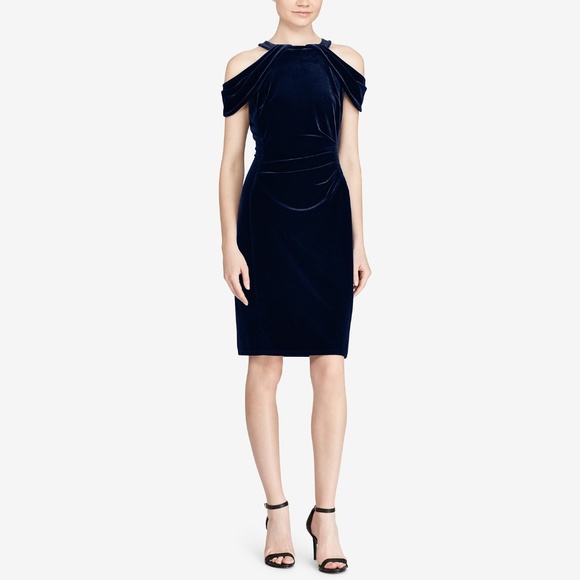 Lauren Ralph Lauren Dresses & Skirts - LAUREN Ralph Lauren Cold-Shoulder Velvet Dress